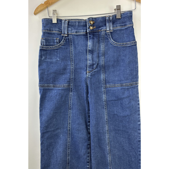 Pilcro Anthropologie The Skipper Wide Leg Cropped High Rise Jean No Size 28 x 24 - Picture 4 of 14